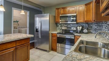 Microwave, oven, stovetop, blender