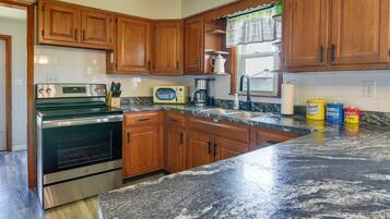 Microwave, oven, stovetop, dishwasher