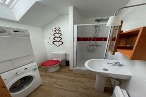 Shower, hair dryer