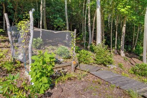 Interior - Fire Pit & Views: Pet-friendly Spruce Pine Studio (Spruce Pine)