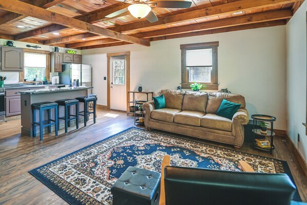 House (2 Bedrooms) | Front of property - Creek, Trails & Falls! Rural Red River Gorge Cabin (Campton)