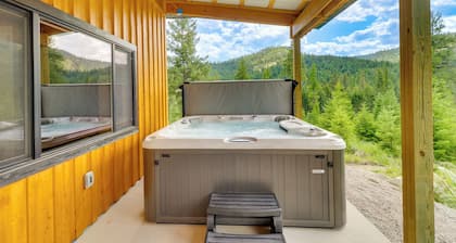 Modern Lakeside Cabin w/ Mountain Views & Hot Tub!