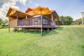 House (1 Bedroom) | Interior - Wraparound Deck & Hot Tub: Blue Ridge Mtn Cabin (Sparta)