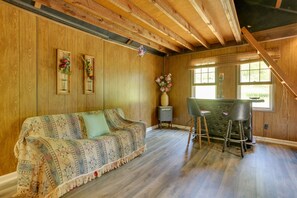 Fireplace, books - Catskills Vacation Rental w/ Creek Access! (Ellenville)