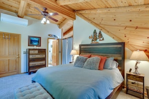 House (3 Bedrooms) | 3 bedrooms, bed sheets - Lake Almanor Cabin w/ Deck & Beach Access (Westwood)
