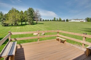 Terrace/patio - Steamboat Rock Home ~ 3 Mi to Pine Lake State Park (Steamboat Rock)