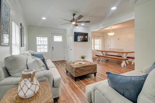 Interior - Walk to Water: Coastal-chic Home Near Myrtle Beach (North Myrtle Beach)