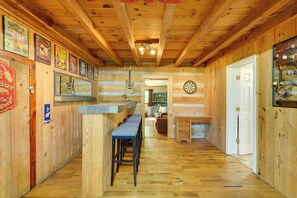 House (1 Bedroom) | Interior - Porch & Fire Pit: Family-friendly Afton Cabin! (Afton)