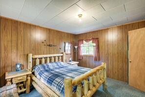 House (1 Bedroom) | Interior - Peaceful Lakefront Cabin Getaway: Dock, Fire Pit! (Island Falls)