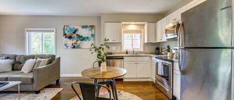 Microwave, oven, stovetop, dishwasher