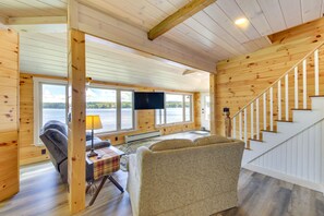 Living area - Maine Lake House w/ Private Dock & Kayaks! (Belfast)