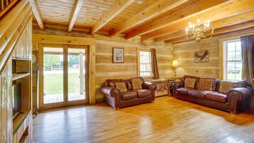 TV, fireplace, video game console