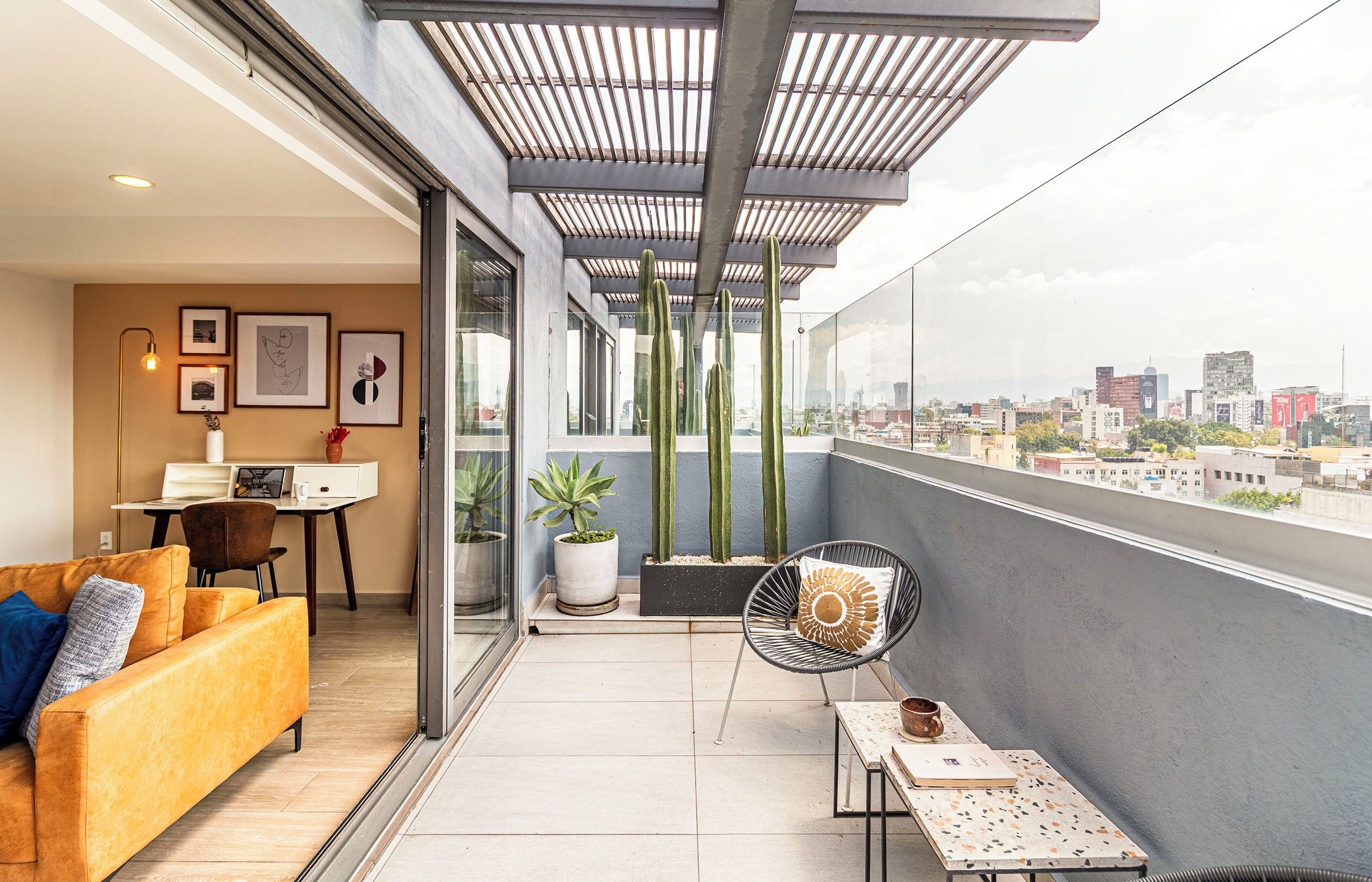 Two bedroom penthouse with balcony and city view | View from room