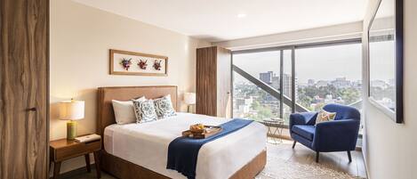 Attico panoramico | 1 camera, biancheria in cotone egiziano