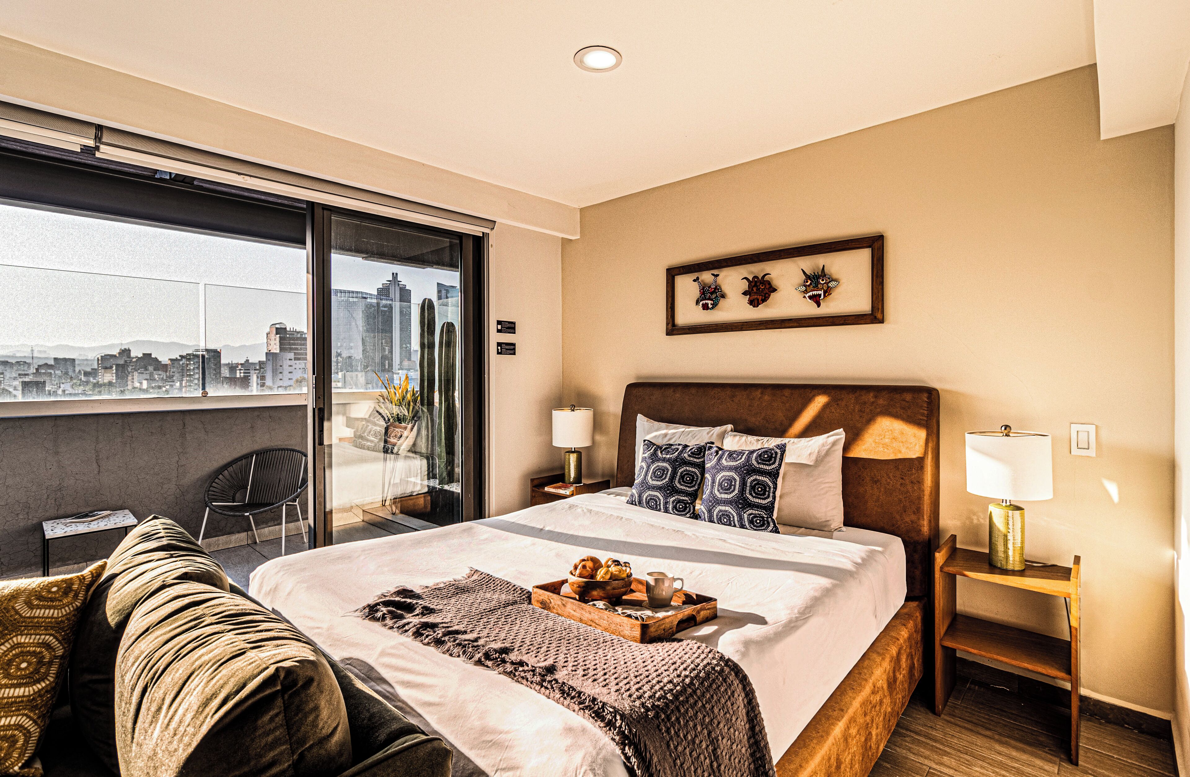 One bedroom penthouse with balcony and city view