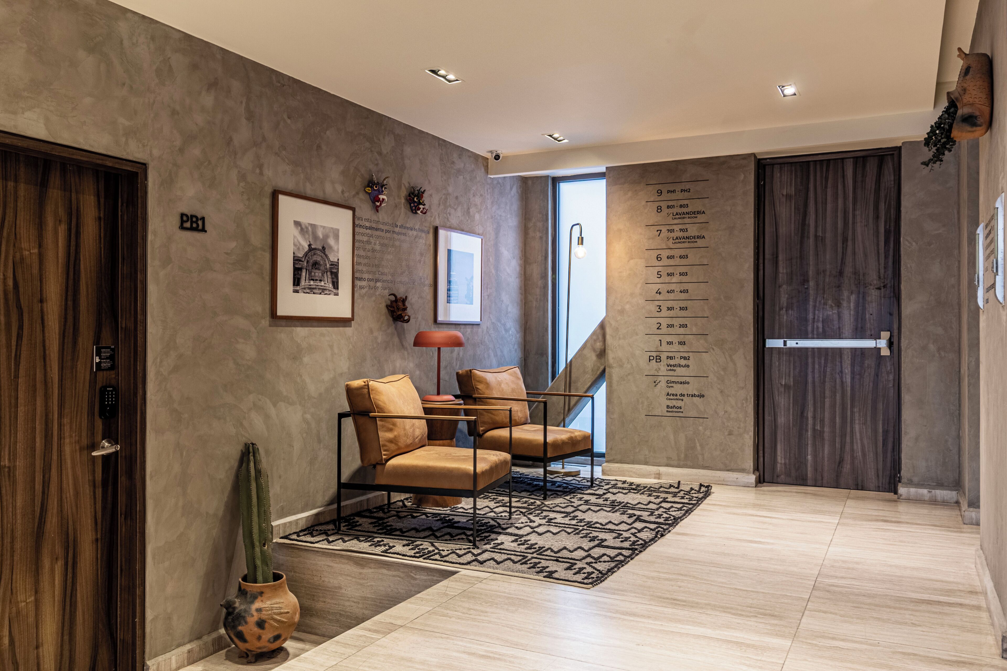 Sala de estar en el lobby