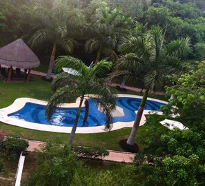 Outdoor pool - Cozy Apartment 1B Puerto Morelos  (PUERTO MORELOS)