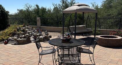 Lovely 2 bedroom home backing up to natural desert. Lots of amenities.