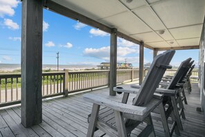 Terrace/patio - Amazing Ocean / Bay Views!  Near new Fishing Pier! (Bolivar Peninsula)