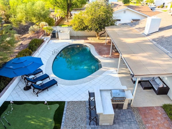 A heated pool