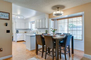 Dining - Spacious Aurora Retreat w/ Game Room + Hot Tub! (Aurora)
