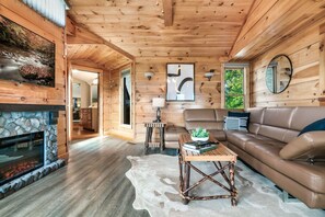 Smart TV, fireplace, video games