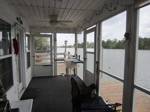 On the Belle River, docking for 2,3 boats. One mile south of Spunky Monkey. 