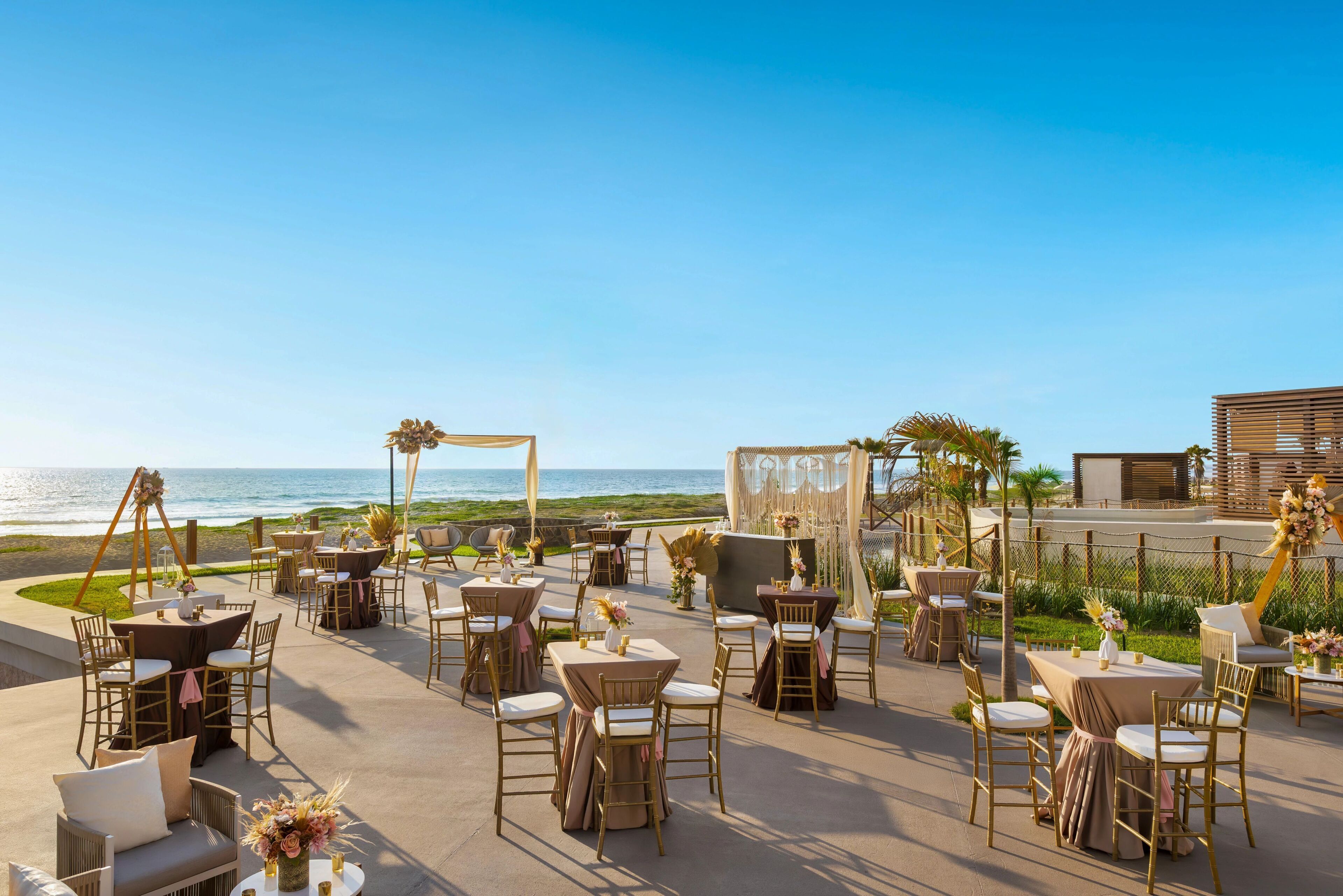 Outdoor banquet area