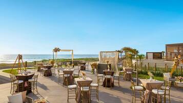 Outdoor banquet area