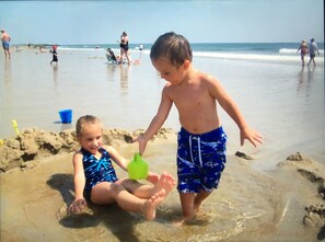 En la playa 