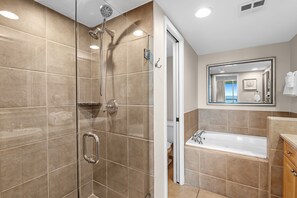 Ensemble douche/baignoire, sèche-cheveux, serviettes fournies