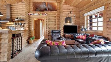 TV, fireplace, DVD player, stereo