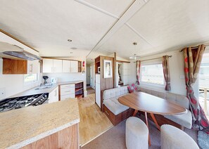 Fridge, oven, stovetop, toaster - Spacious and well presented 12ft wide caravan with one double and two twin. (Ludchurch, Nr Saundersfoot)