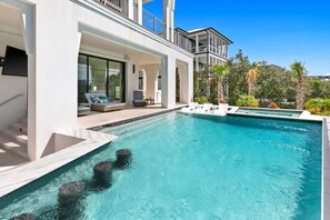 A heated pool