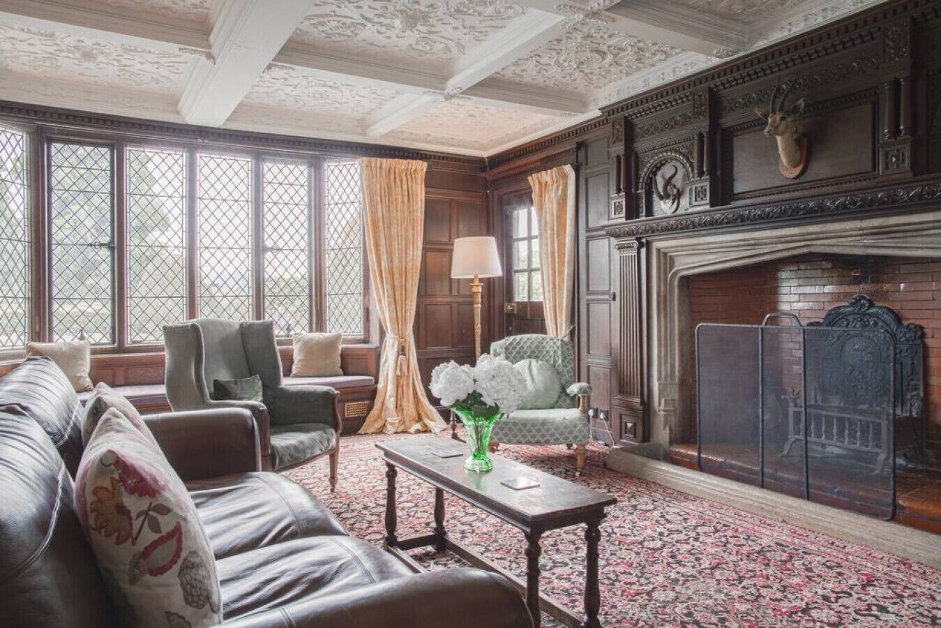 TV, fireplace, offices