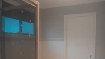 Towels, soap, shampoo, toilet paper