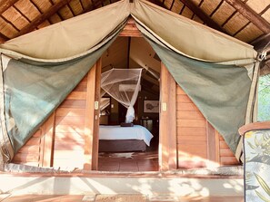 Tienda de campaƱa de lujo, 1 cama Queen size | Terraza o patio