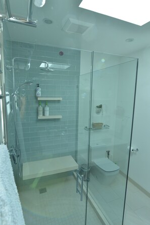Shower, towels, toilet paper - Gorgeous, top floor home with incredible views and great location. (San Francisco)