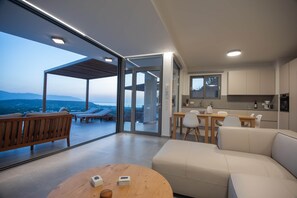 Télévision, cheminée, chaîne hi-fi