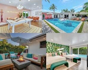 屋外プール、温水プール