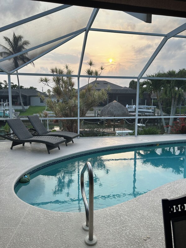 Outdoor pool, a heated pool