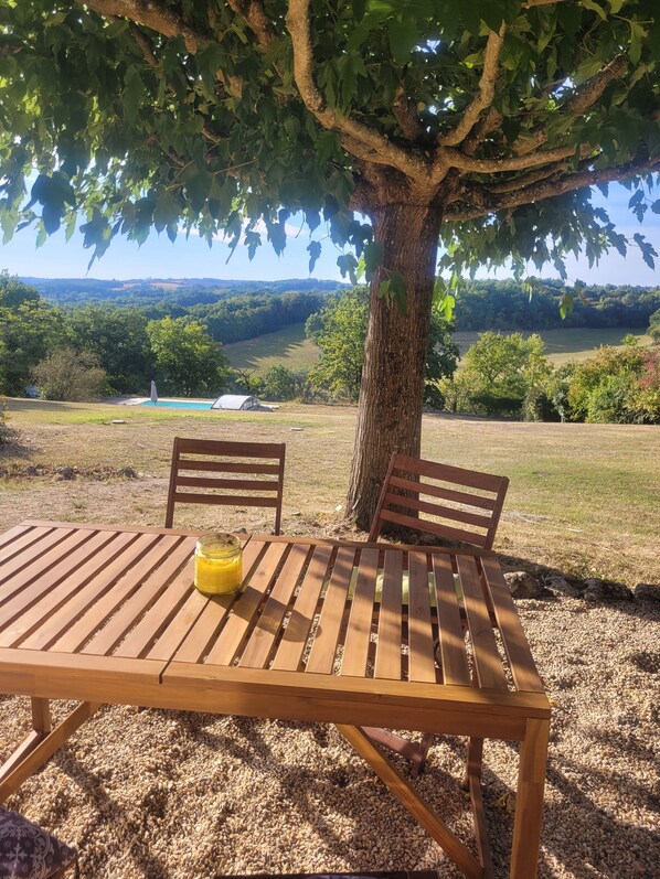 Outdoor dining - Campagne, Piscine Privée, Sans vis à vis (Saint-Martin-de-Ribérac)