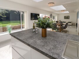 Fridge, dishwasher, electric kettle, toaster