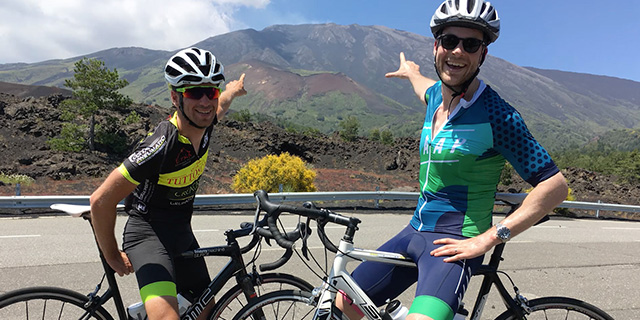 Hamish Blake takes on Mount Etna. By Bike.