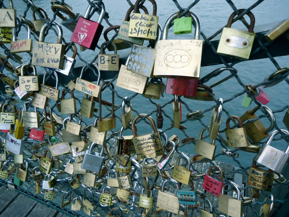 Locks along the Seine river, Paris