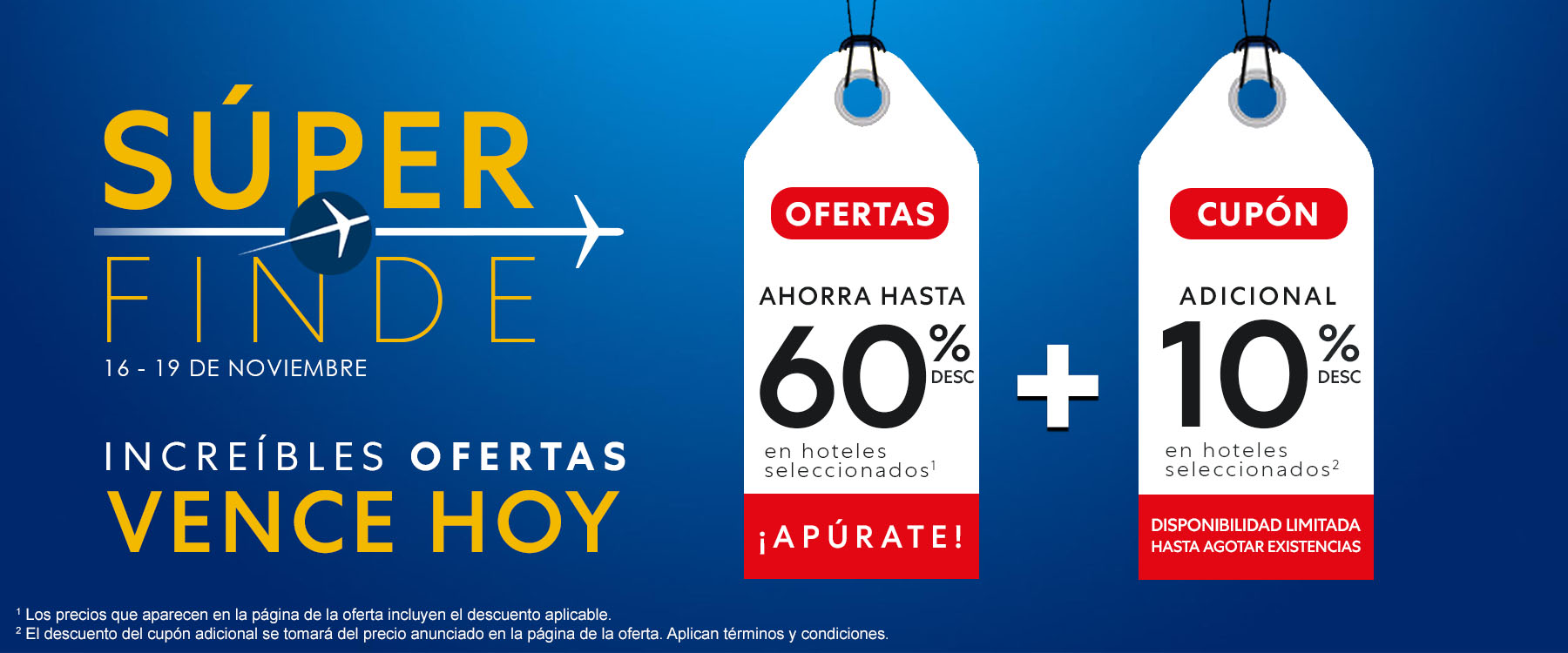 Hasta 60% de descuento + 10% cupon extra