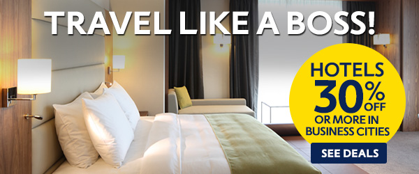 Travel like a boss with these amazing business city deals. 30% off or more on hotels!