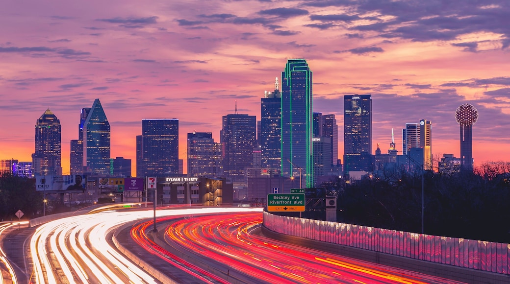 Easy location to shoot downtown Dallas! This was at sunrise but sunset would look even better! Google map the Edgefield Bridge for the location