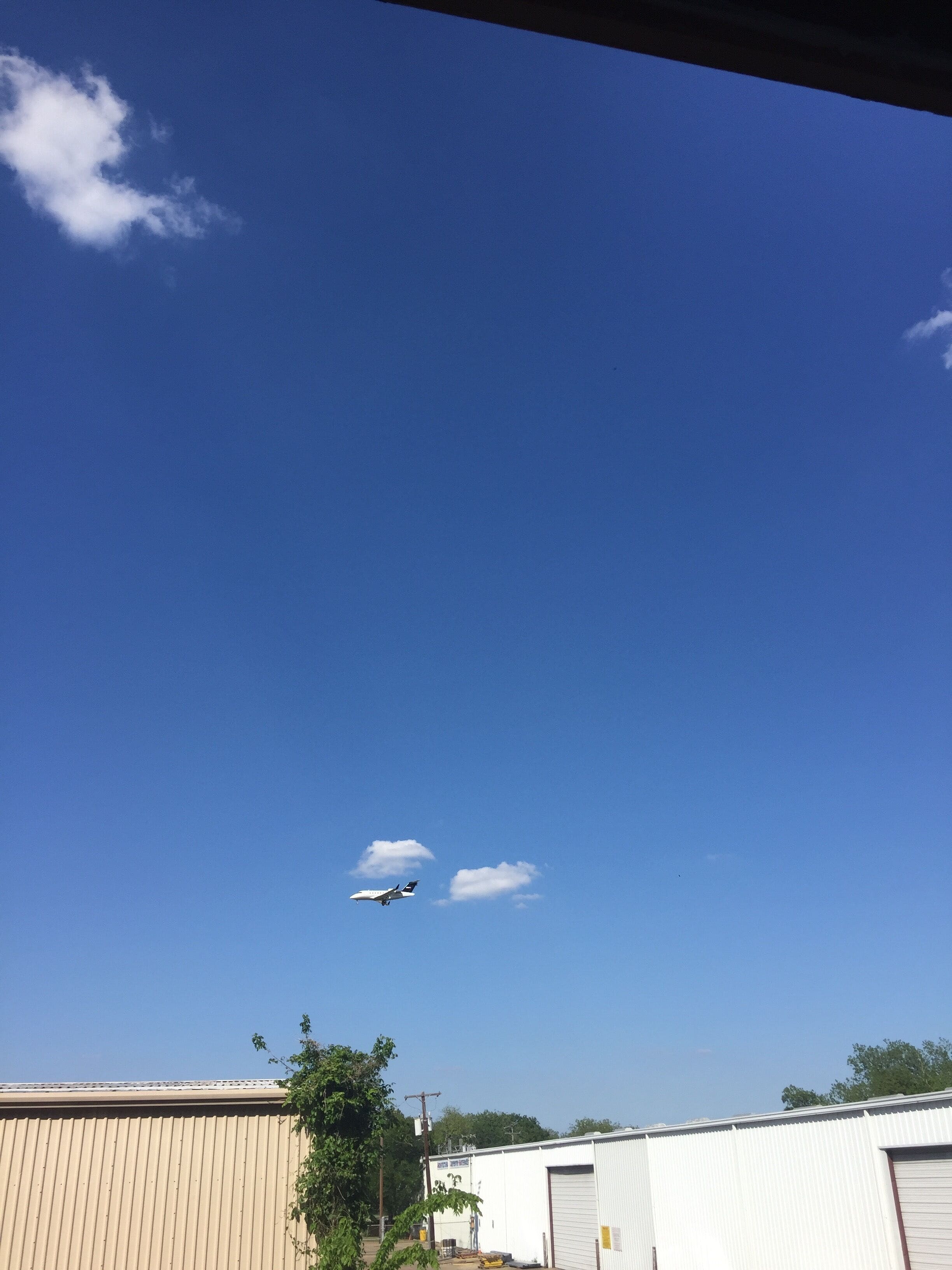 Private jet on a nice day