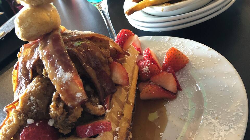 Chicken and Waffles and Mimosas in Dallas, TX